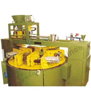 Automatic three station Vertical parted rotary cold box core shooter